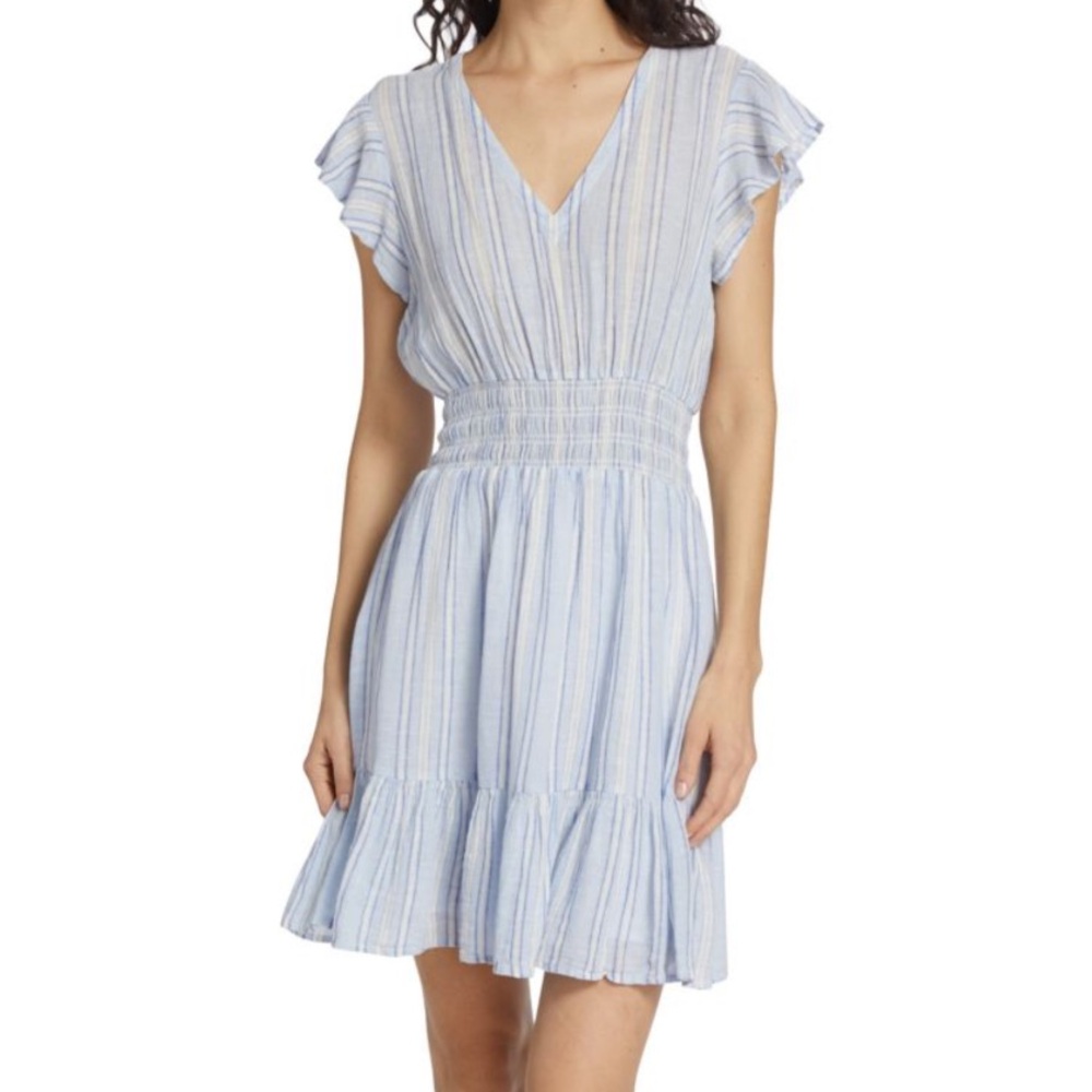 RAILS Tara Striped Linen Blend Mini Dress